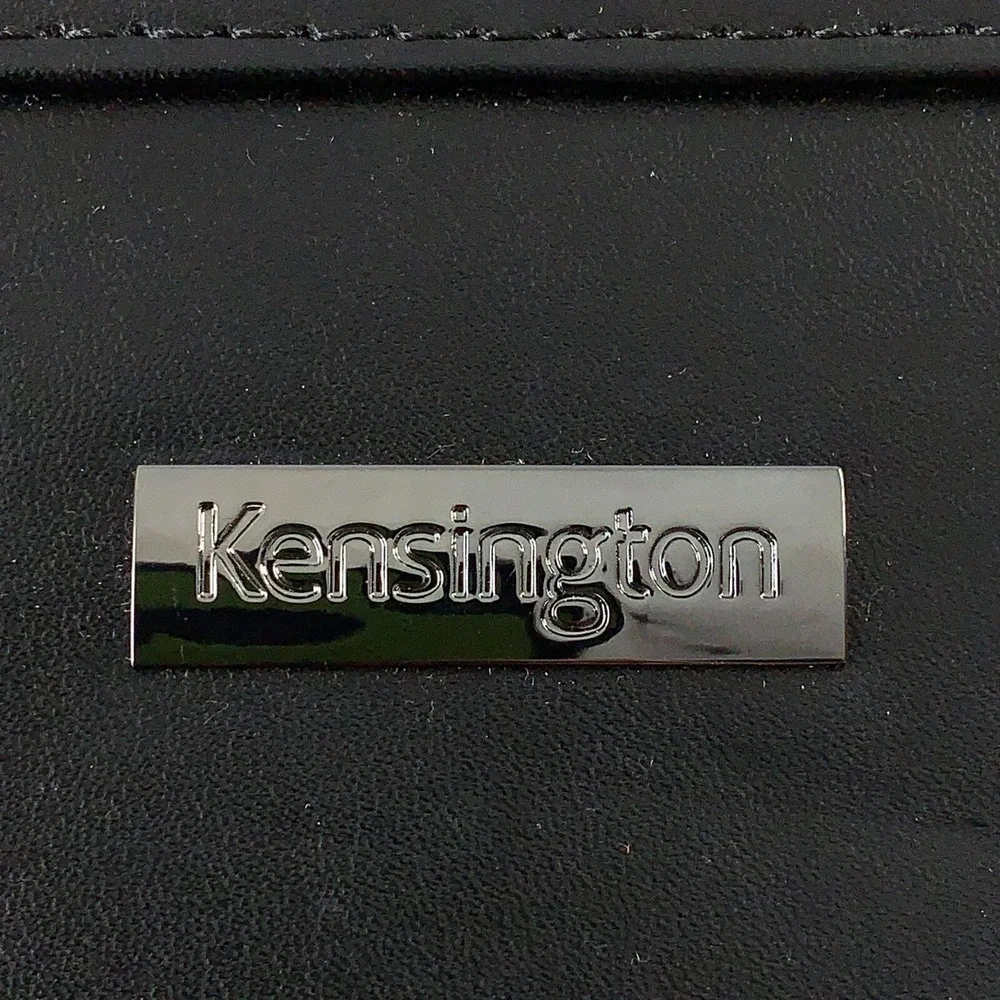Kensington Black Faux Leather 15-Inch Laptop Jacqueline LM650 Tote Bag New *Flaw